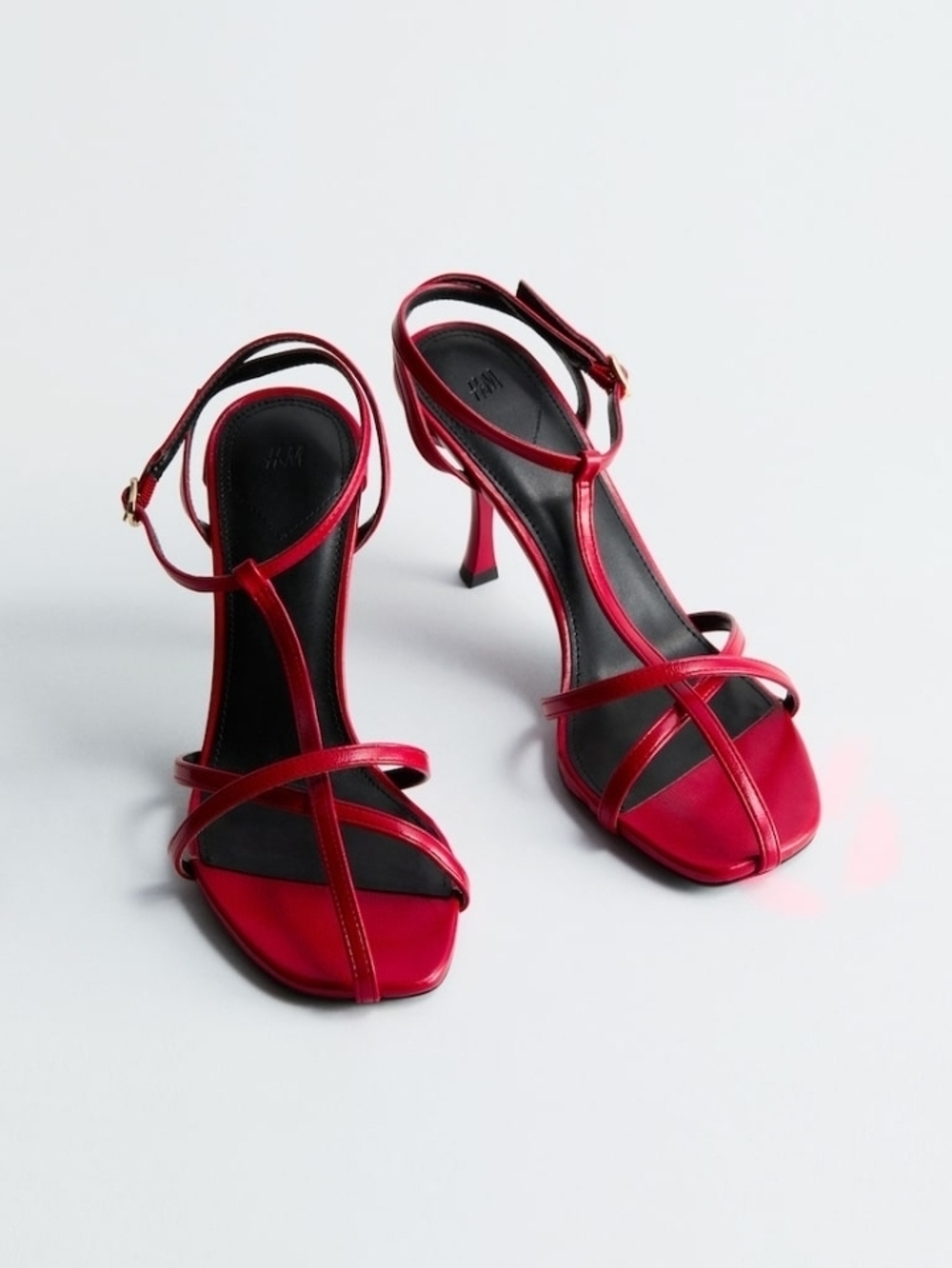 H&M Red Strappy High Heel Sandals